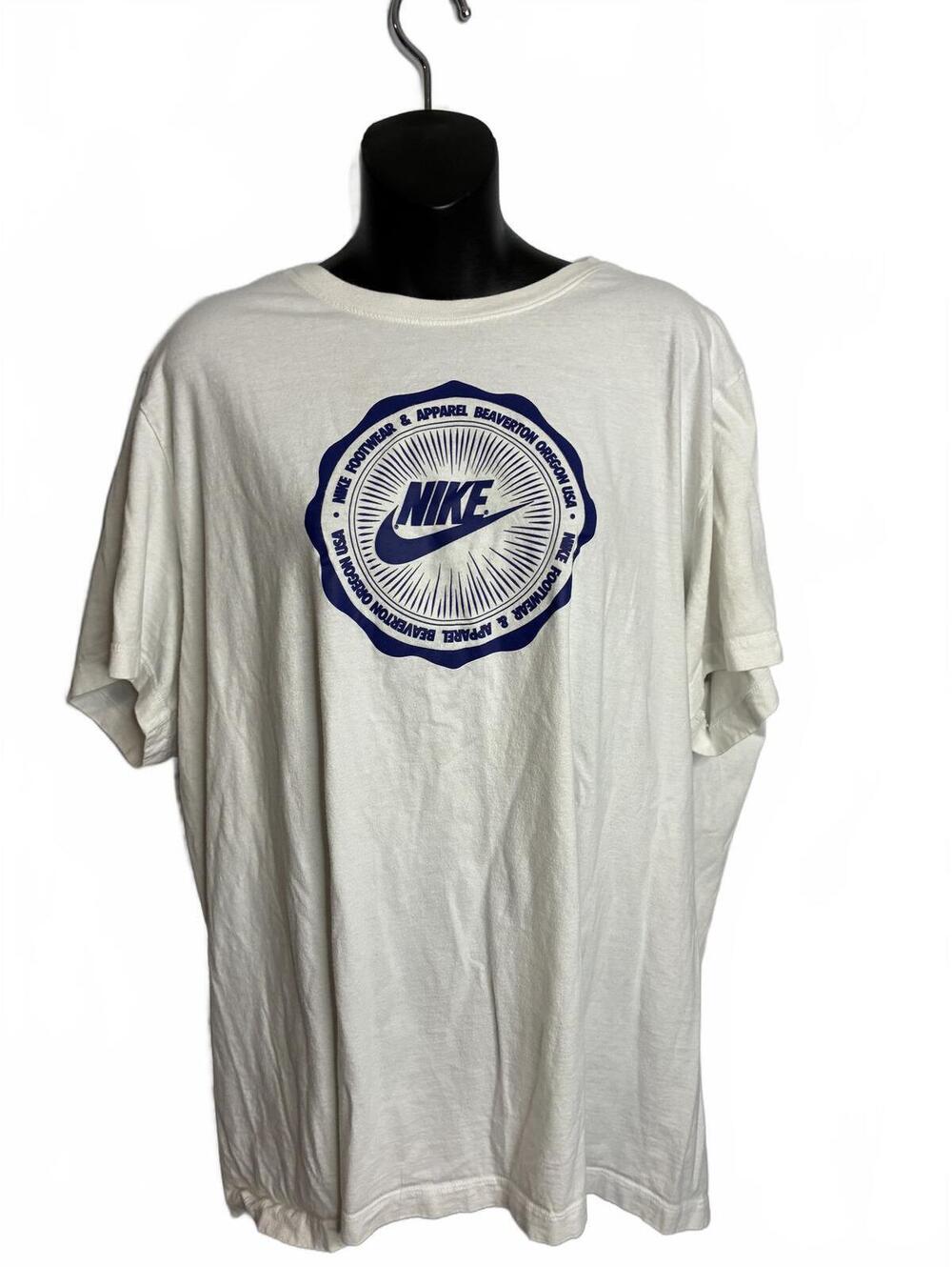 Nike The Nike Tee White with Blue Graphic T-Shirt Men's XXL